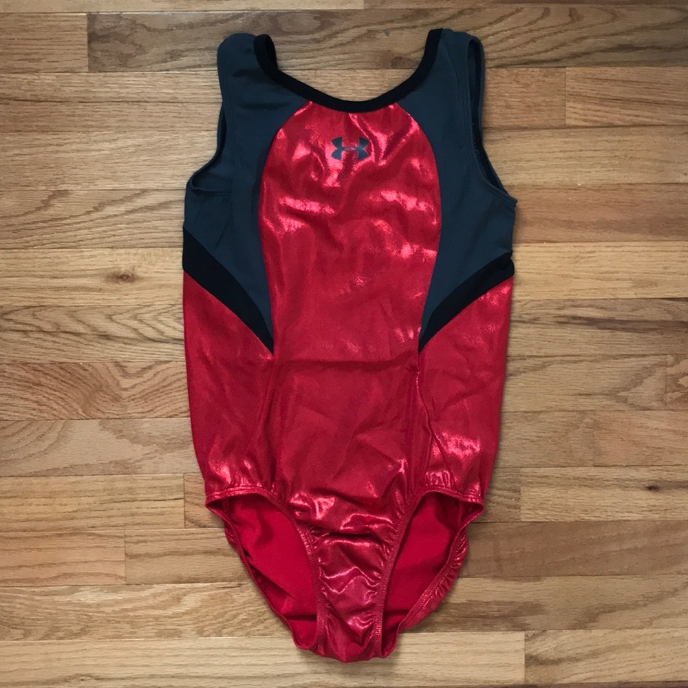 Under Armour Red and Black Leotard